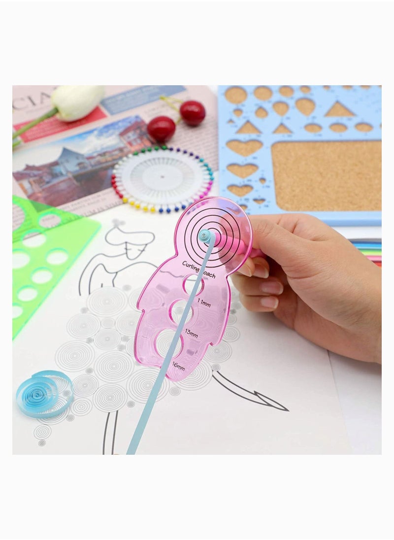 NIBEMINENT - 8 Pieces Multifunctional Slotted Quilling Tool and Supplies Kit Ergonomic for Beginner, Advanced Quiller, DIY, Handcraft, Scrapbooking, Card Making, Bookbinding Origami - Image 1