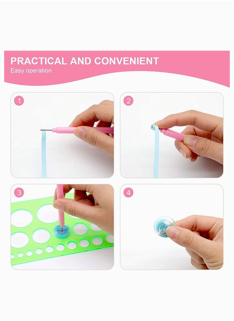 NIBEMINENT - 8 Pieces Multifunctional Slotted Quilling Tool and Supplies Kit Ergonomic for Beginner, Advanced Quiller, DIY, Handcraft, Scrapbooking, Card Making, Bookbinding Origami - Image 1