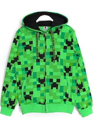 Creeper Patterned Zippered Unisex Child Jacket 5 - 13 Years Green 001-0001806 - pzsku/Z5E3F8596472E8CC9D9A9Z/45/_/1740639173/1c671cc9-d419-4135-b7ef-8590d13bc8d8