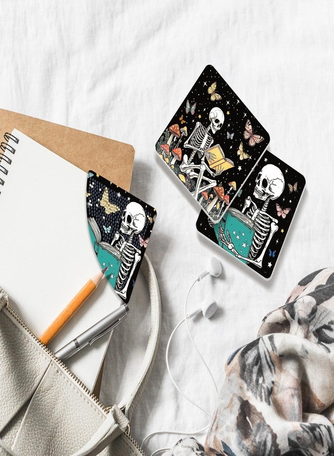 INCOK Skull Diamond Art Bookmarks - 6 Pcs DIY Diamond Painting Corner Bookmarks Kits Double Side Art Craft Supplies Birthday The Day of Dead Gift for Adults Beginners Book Lovers Skull Lovers Mexicans - Image 3