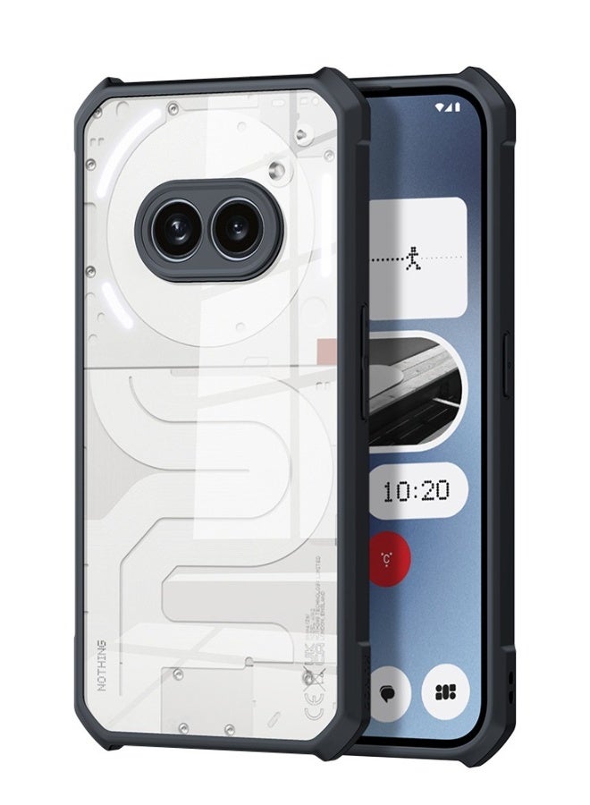 Back Cover for Nothing Phone 2a 5G | Camera Protection Shockproof Bumper-Edge | Acrylic Crystal Clear 360 Degree Protection TPU+PC | Transparent Eagle Back Case Cover - Image 1
