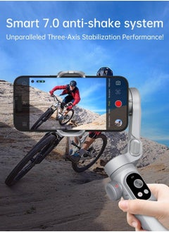 AOCHUAN AOCHUAN X PRO Gimbal Stabilizer for Smartphone, Gimbal w/Wireless Charging iPhone Gimbal for iPhone 15 Pro Max/Android Foldable 3-Axis Handheld Phone Gimbal for Video Recording Face Tracking (Grey)  - Image 2