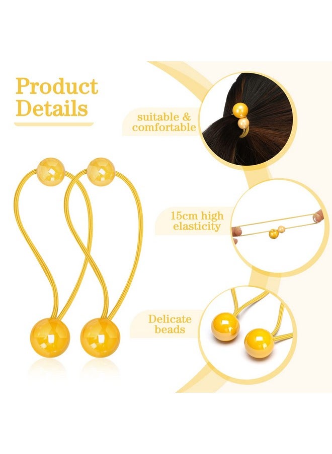 Chuangdi 14 Pcs Double Balls Elastic Ponytail Holders Colorful Kids Hair Ties With Balls Cute Ball Hair Ties Circle Bubble Hair Bands Rubber Hair Elastics Ties For Baby Toddler Girls Women (Classic Style)  - Image 5