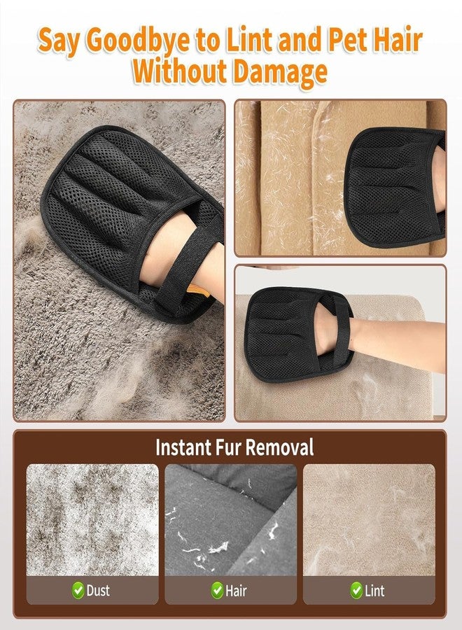 BCNJEPIN Pet Hair Remover Glove, 3Pcs Dog Hair Removal from Clothes Set, Reusable Pet Hair Remover with Dog Hair Comb Grooming Tool & 1Pcs Self Adhesive Hooks, Efficiently Remove Pet Hair from Sofa Bed Clothes - Image 4