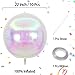 KALOR 10 Pcs 22 Inch Iridescent Mylar Balloons Large 4D Giant Round Foil Balloon Big Mirror Metallic Balloons for Birthday Party Baby Shower Gender Reveal Supplies - Image 4