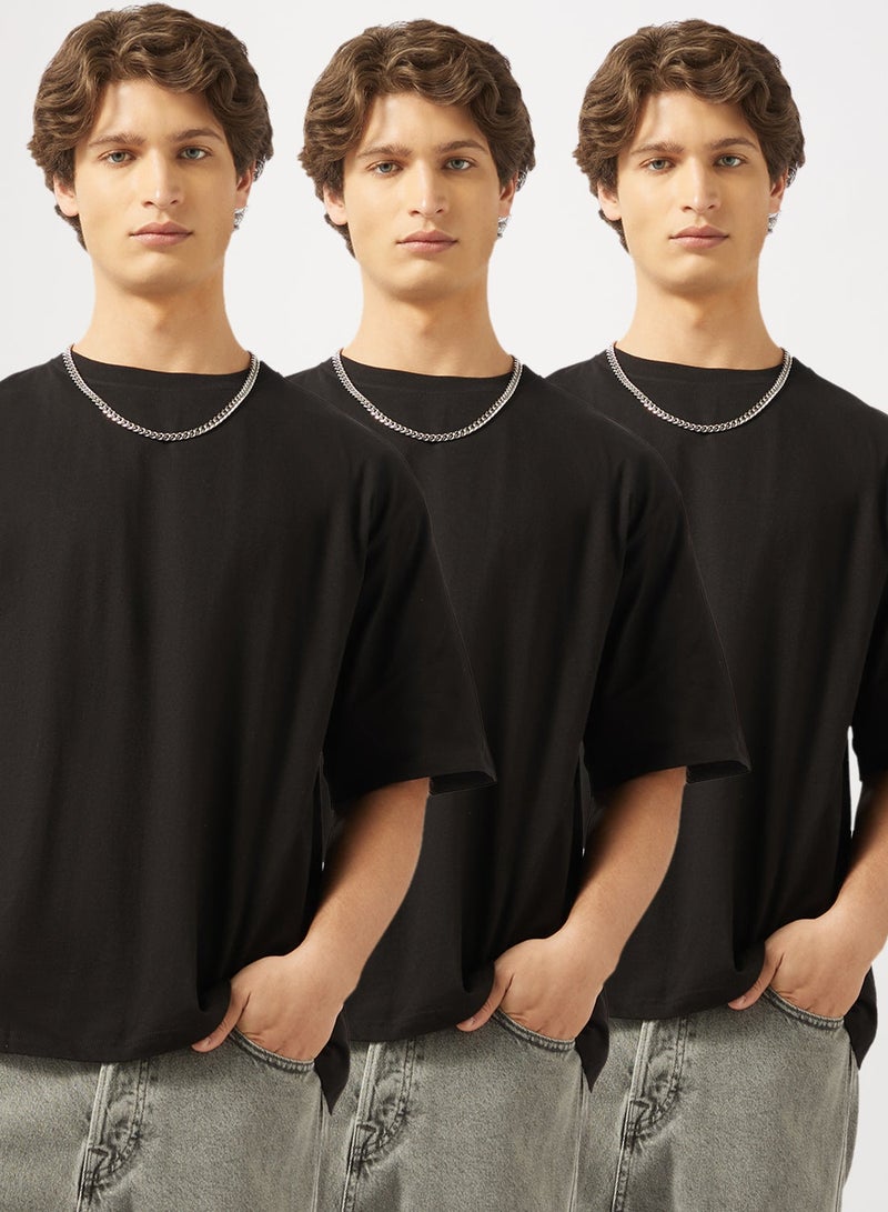 Seventy Five Basics Pack of 3 Oversized T-Shirt - Image 1