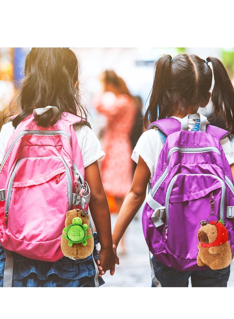 KASTWAVE 2Pcs Capybara Plush Keychain, Kawaii Capybara Stuffed Animals Dolls Pendant, Realistic Capybara Stuffed Animals Toy, Capybara Pendant, for Backpack Decoration Gift for Kids - Image 4