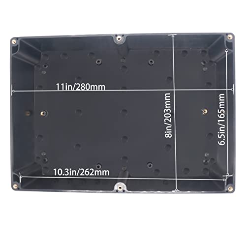 YETLEBOX Watertight Junction Box, IP67 Waterproof Project Box Durable ABS Plastic Electronic Enclosure Case for DIY Electrical Project Black 11.42" x 8.27" x 3.94"(290 x 210 x 100 mm) - Image 5