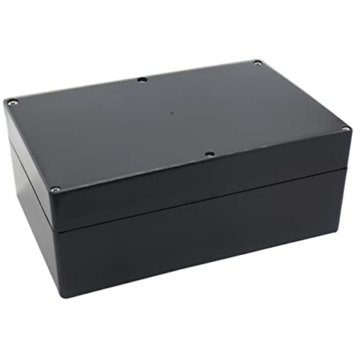 YETLEBOX Watertight Junction Box, IP67 Waterproof Project Box Durable ABS Plastic Electronic Enclosure Case for DIY Electrical Project Black 11.42" x 8.27" x 3.94"(290 x 210 x 100 mm) - Image 1