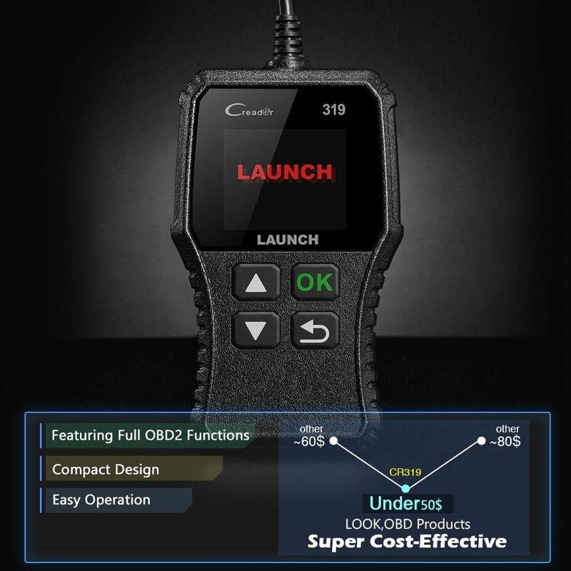 LAUNCH CR319 OBD2 Scanner Check Engine Code Reader Live Data EVAP O2 Tool - Image 2