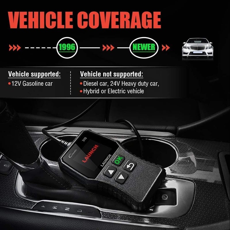 LAUNCH CR319 OBD2 Scanner Check Engine Code Reader Live Data EVAP O2 Tool - Image 3