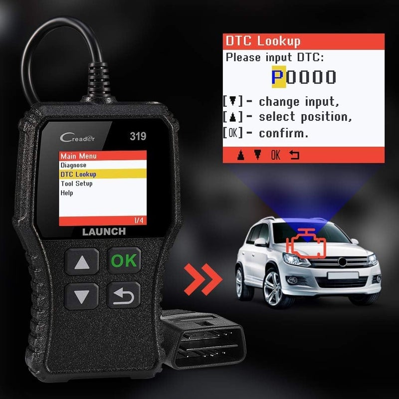 LAUNCH CR319 OBD2 Scanner Check Engine Code Reader Live Data EVAP O2 Tool - Image 4