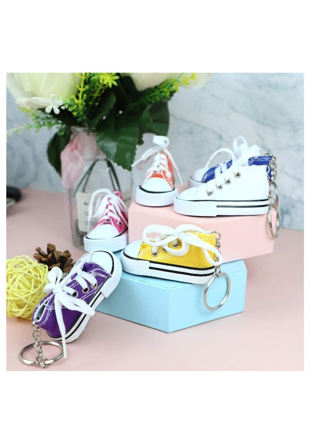 Generic Mini Canvas Sneaker Keychain, 6 Pcs Tennis Shoe Key Chains, Sport Sneaker Keyrings for Bag, Cool Birthday Party Favors, Goody Bag Fillers, for Kids and Adults  - Image 5