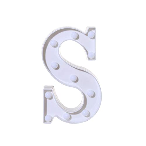 Balloonistics Warm White LED Marquee Alphabet S Light - 9-Inch Cordless Battery-Operated Night Light - Standing Letter Sign for Personalized Decor, Birthdays, Weddings & Home (Alphabet S) - Image 2