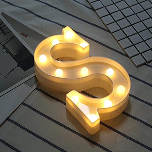 Balloonistics Warm White LED Marquee Alphabet S Light - 9-Inch Cordless Battery-Operated Night Light - Standing Letter Sign for Personalized Decor, Birthdays, Weddings & Home (Alphabet S) - Image 3
