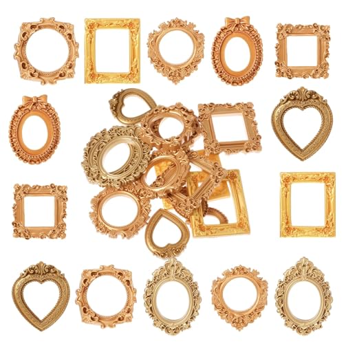 squishy 14 PCS Mini Photo Frame, Vintage Photo Frame, Resin Mini Frames for Home Decor, DIY Projects, Party Decorations, Photography Props, Jewelry Display, Wall Hanging - Image 1