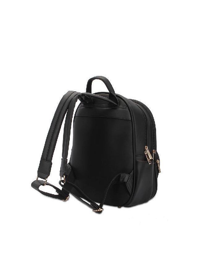 NIBEMINENT - Faux Leather Fashion Backpack Black - Image 1