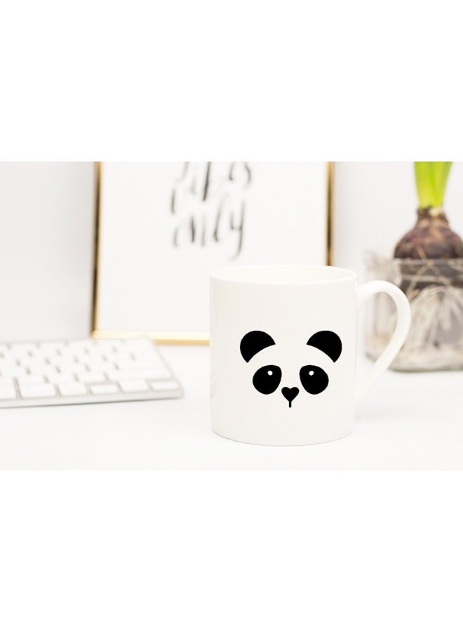 LIT Panda Face Coffee White Ceramic Mug - Image 2