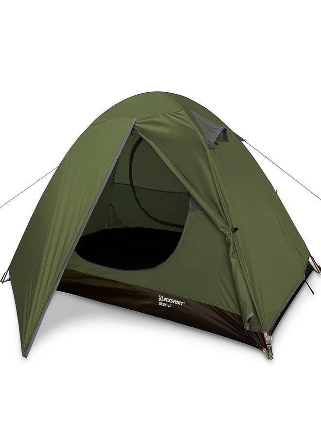Bessport Camping Tent 1 Person Tent Waterproof Two Doors Backpacking Tent Easy Setup Lightweight for Outdoor, Hiking Mountaineering Travel - Image 1