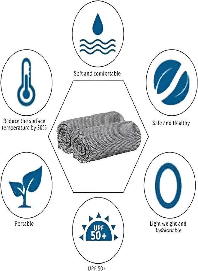BROOKITCHEN Cooling Towels (40"x12"), Cooling Towel for Neck and Face, Soft Breathable Chill Ice Towel, Stay Cool Sweat Rags for Gym, Yoga, Workout, Exercise, Sport, Beach, Camping, Cruise (6) - Image 4