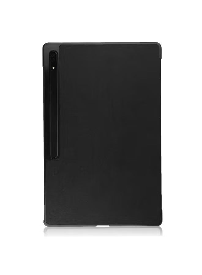 ZOOMEE Galaxy Tab S10 Ultra Case SM-X920, Ultra Slim Fit Shell Kickstand Auto Sleep Wake Smart Cover Shockproof Protective Back Cover Case for Samsung Galaxy Tab S10 Ultra 14.6",Black - Image 4