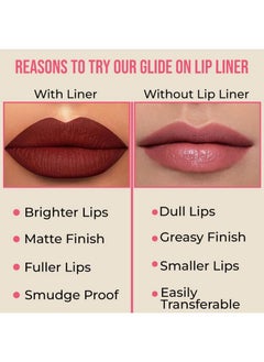 Insight Cosmetics Glide On Lip Liner | One Swipe Smooth Application | Long Lasting Lip Pencil,0.3 Gm,04  - Image 2