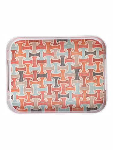 Goodhomes Melamine Rectangular Multicolor Serving Tray MT331 - Image 2