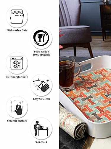Goodhomes Melamine Rectangular Multicolor Serving Tray MT331 - Image 5