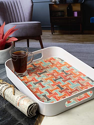 Goodhomes Melamine Rectangular Multicolor Serving Tray MT331 - Image 1