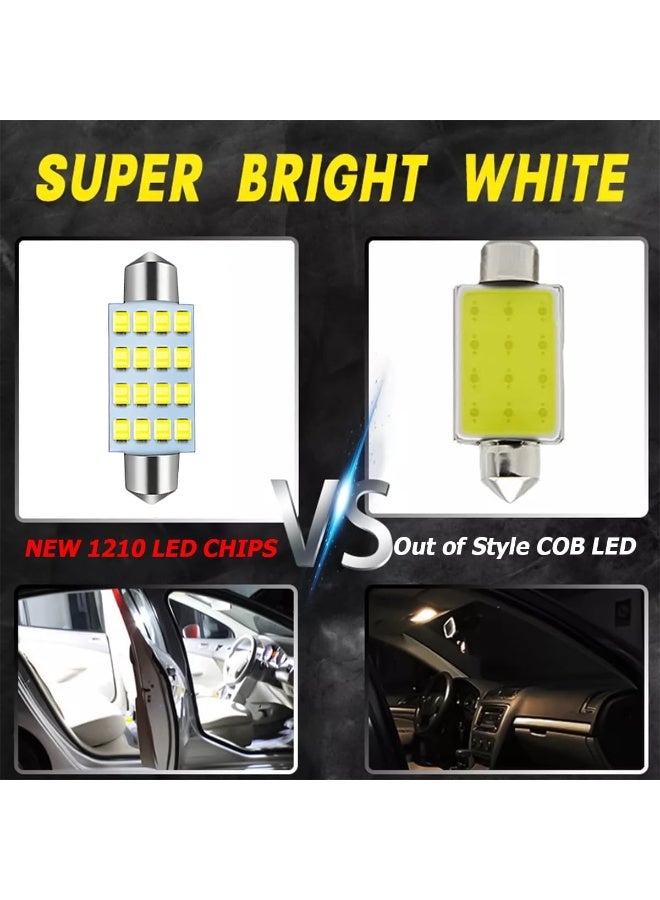 طقم إضاءة LED للسيارة مكون من 42 قطعة، مجموعة مصابيح داخلية للسيارة، 6000 كلفن 12 فولت T10 للاكسسوارات، الفرامل، لوحة الترخيص، الخرائط، أضواء الركن - Image 3