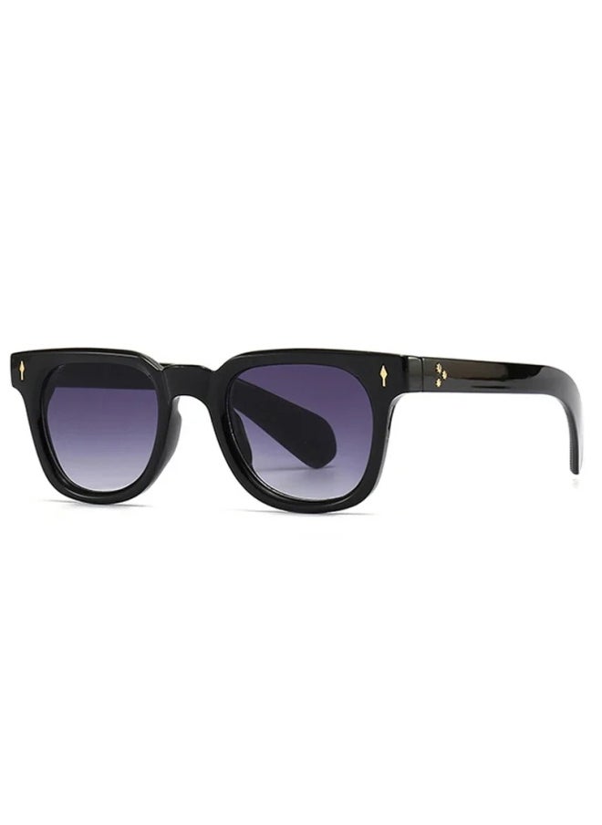 Generic - Retro Square Men Rivets Sunglasses Shades UV400 Fashion Women Green Sun Glasses Lentes De Sol Para Hombre Gafas De Sol-Lenses Color:Black gray gradient-Frame Color:As the picture - Image 1