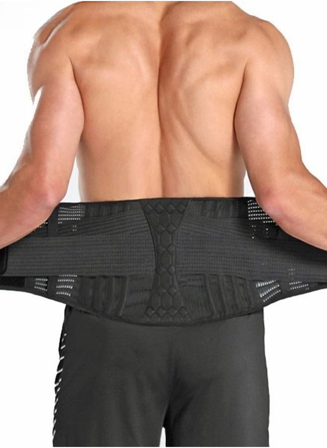 Generic Sports Back Brace for Men and Women - Breathable Waist Lumbar Lower Back Support Belt for Sciatica, Herniated Disc, Scoliosis Back Pain Relief, Heavy lifting, with Dual Adjustable Straps  - Image 1