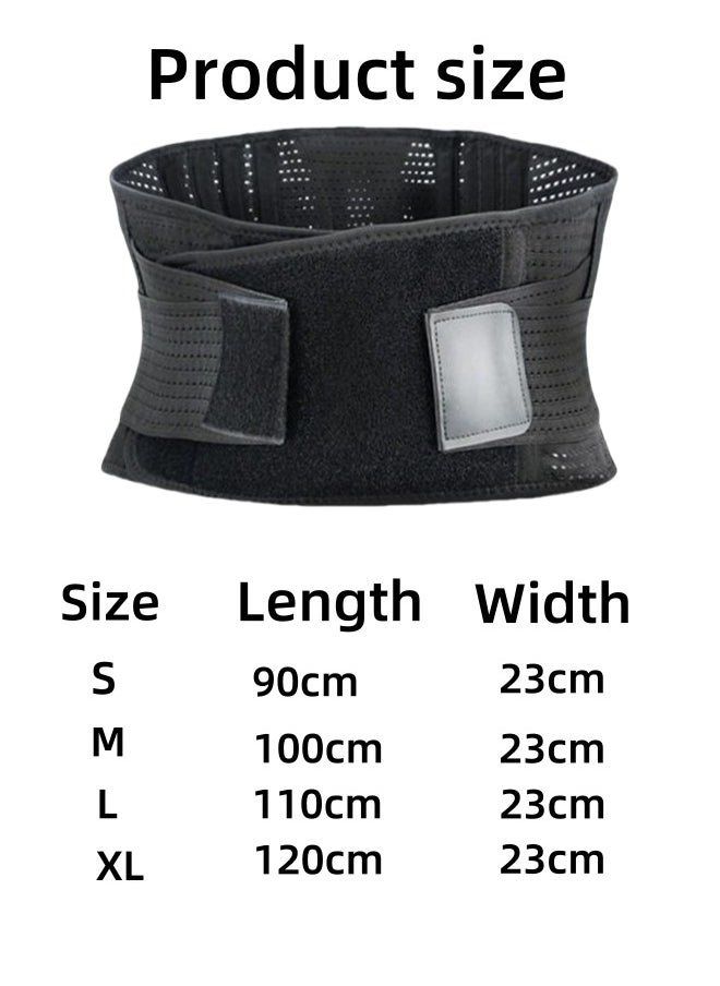 Generic Sports Back Brace for Men and Women - Breathable Waist Lumbar Lower Back Support Belt for Sciatica, Herniated Disc, Scoliosis Back Pain Relief, Heavy lifting, with Dual Adjustable Straps  - Image 2