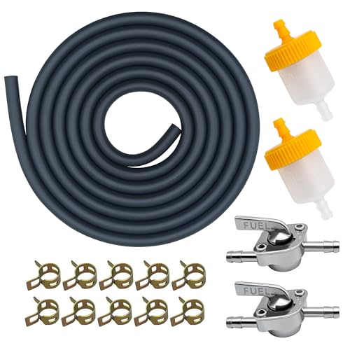 Strongthium 316 Fuel Line Hose Kit for Scooters ATVs Dirt Bikes Mini Bikes GoKarts with 316 Gas Clamps Valve Filters 66 FT - Image 1