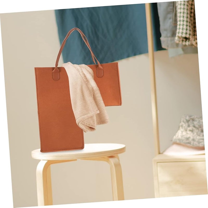 سلة غسيل قماش كبيرة السعة منظف السلالم سلة تخزين قابلة للطي بيج - Image 5