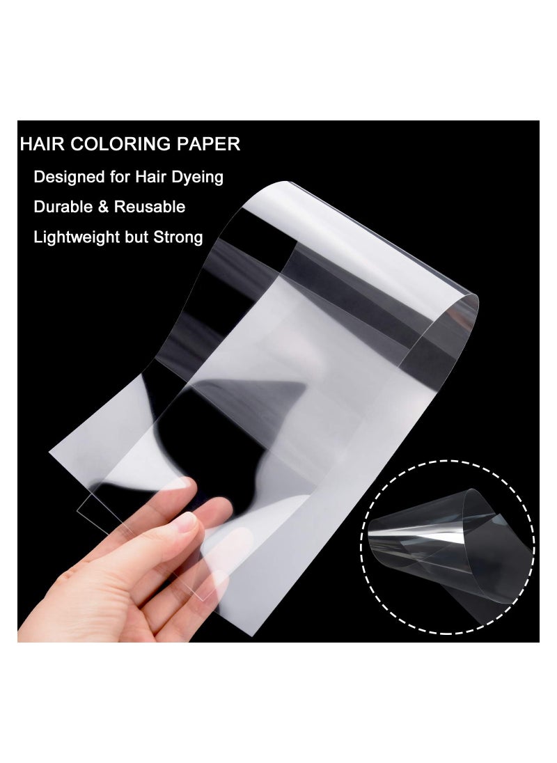 SYOSI - Hair Coloring Paper Strips, Reusable Professional Hair Highlighting Strips, Transparent Balayage Tools Ombre Hair Color, Suitable for Barber Shop and Home (100PCS) - Image 1