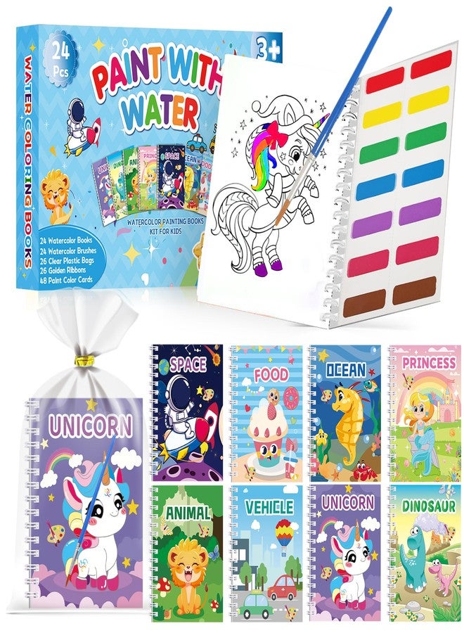 Elover Water Coloring Book for Kids Party Favors Bulk Coloring Books for Kids Ages 4-8 Birthday Arts and Crafts Goodie Bag Stuffers School Activities (24PCS-LightBlue) - Image 1