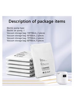 XiuWoo Vacuum Seal Storage Bags, 10 Pack Reusable Compression Bags (2 Extra Large + 2 Large + 2 Medium + 4 Small), Premium Vacuum Storage Bags with Electric Pump for Bedding, Clothes, Curtains, Pillows  - Image 3
