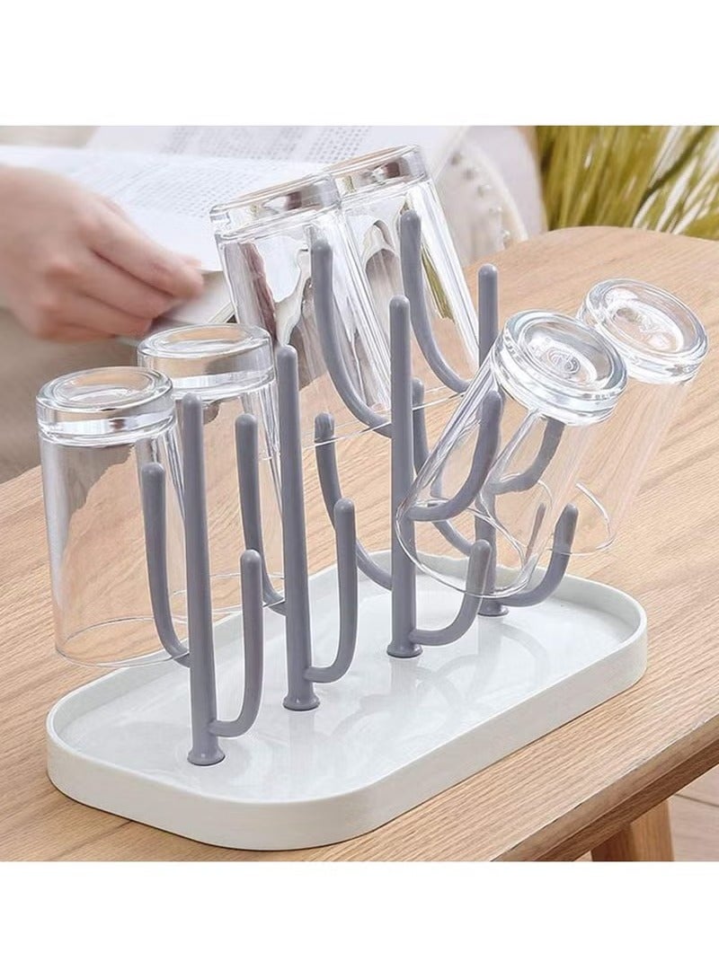 Bottle Drying Rack, Creative Tree Branch Baby Bottle Dryer Holder with Base, Drying Rack for Bottles, Teats, Cups, Pump Parts and Accessories, Detachable Bottle Dryer Holder (Grey)  - Image 5