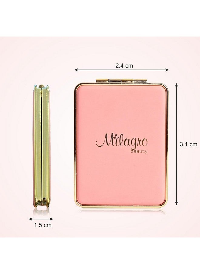 Milagro Beauty Foldable Makeup Mirror Glass Pocket Mirror For Women Compact Size Mirror For Handbag Vanity Mirror Portable, (Square, Framed, Tabletop Mount) - Image 5