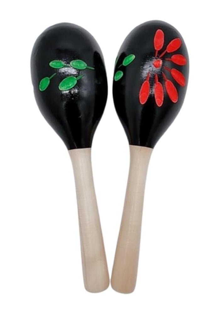 MegArya 2pcs Baby Maracas – Colorful Wooden Shaker Toys for Toddlers & Kids - Image 1