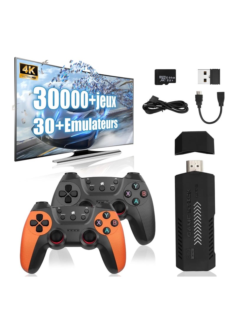 X2 Ultra Game Stick 4k 64/128/256G 35000/40000/58000 Games Retro Console UItra Game Stick HD Video Game Console Double Wireless 2.4G Controller 64G - Image 1