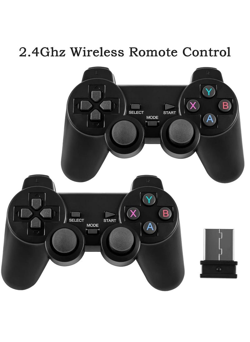 Game Console with Dual Wireless Controllers Plug & Play Video Game Stick Built in 3500/10000+ Games, 9 Classic Emulators, TV 4K High Definition HDMI Output, Great Gift for Adults and Kids (32G)
