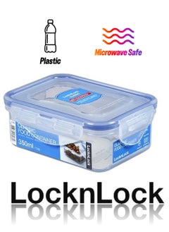 LOCK & LOCK LocknLock 350ml  Rectangular  Airtight Food Storage  - BPA-Free, Microwave, Freezer, and Dishwasher Safe  - Image 1