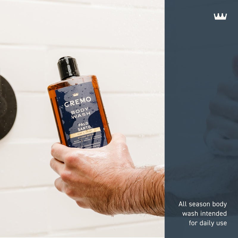 Cremo Body Wash Men, Notes of Bright Cardamom, Dry Papyrus and Aromatic Palo Santo, 16 Fl Oz - Image 2