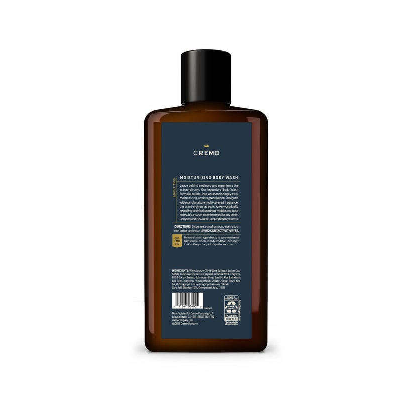 Cremo Body Wash Men, Notes of Bright Cardamom, Dry Papyrus and Aromatic Palo Santo, 16 Fl Oz - Image 4