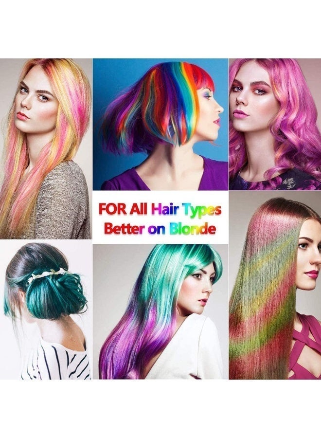 مسحوق ، مجموعة مسحوق مسحوق مؤقتة ، مسحوق مسحوق مسحوق معدني لامع هدية عيد ميلاد فتاة ، مجموعة مسح مسح مسح يمكن غسلها بالألوان مناسبة للأطفال لحفلات صبغة الشعر ، Cosplay ، 12 لون - Image 4