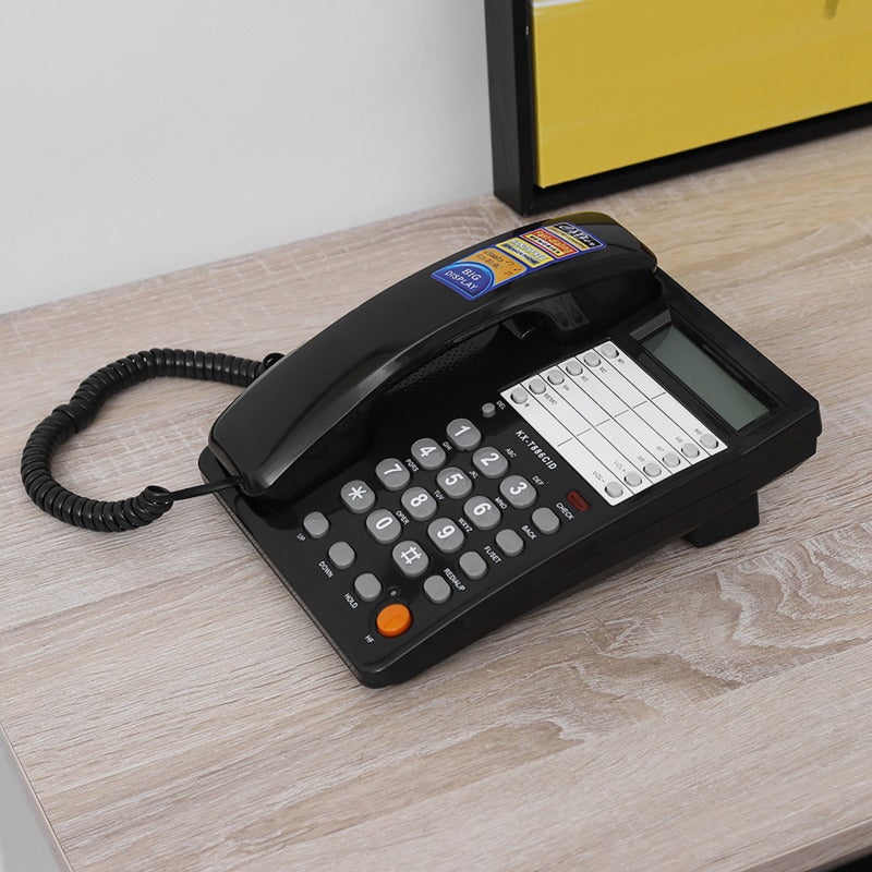 Wired Corded Phone: DTMF/FSK Dual Mode, Real-time Date Display, 16 Ringtones - Adjustable Flash Time, Easy Install Desktop Wall Phone for Home Hotel Office - Image 3