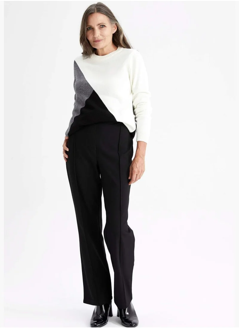 DeFacto Woman Straight Fit Woven Trousers