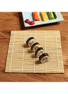 NQOOH 2 pieces Bamboo Sushi Rolling Mat Set with Rice Paddle for Homemade Sushi  - Image 3